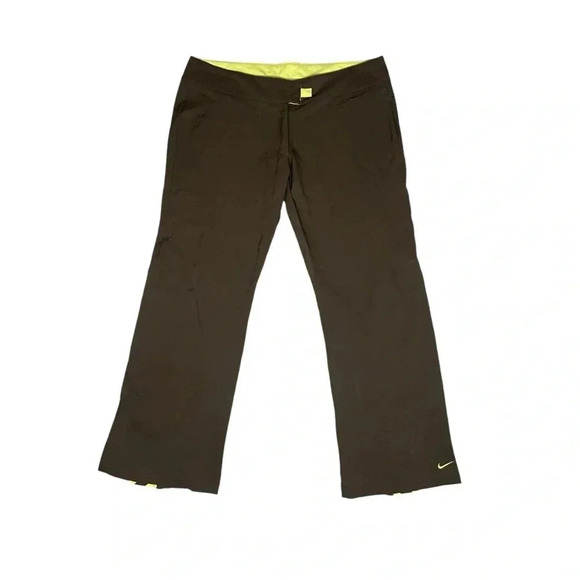 Nike Gray Zip Hem Track Pants Size XL - Activewear with Green Contrast Detailing - Picture 2 of 12